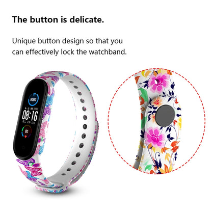 For Xiaomi Mi Band 6 (CA8856) Colored Drawing Silicone Watch Band(Yellow Leopard) - Watch Bands by buy2fix | Online Shopping UK | buy2fix