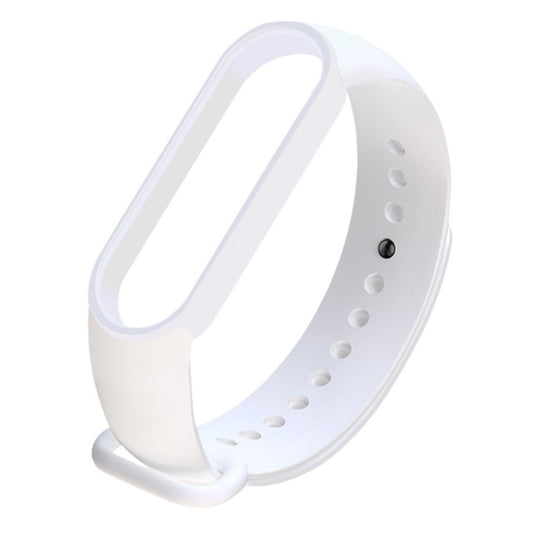 For Xiaomi Mi Band 6 (CA8856) Solid Color Silicone Watch Band(White) - Watch Bands by buy2fix | Online Shopping UK | buy2fix