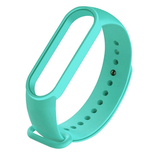 For Xiaomi Mi Band 6 (CA8856) Solid Color Silicone Watch Band(Mint Green) - Watch Bands by buy2fix | Online Shopping UK | buy2fix