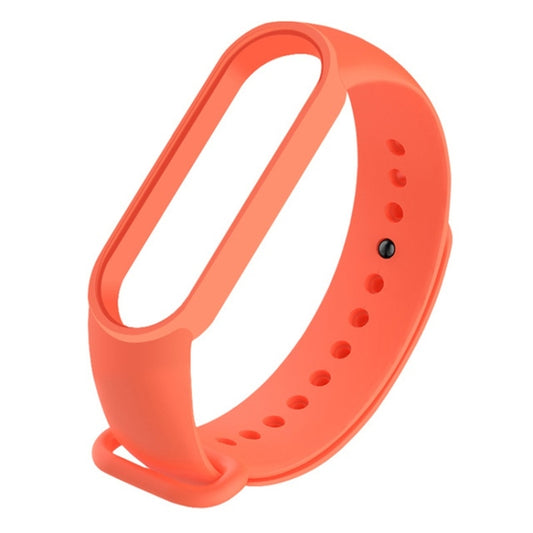 For Xiaomi Mi Band 6 (CA8856) Solid Color Silicone Watch Band(Orange) - Watch Bands by buy2fix | Online Shopping UK | buy2fix