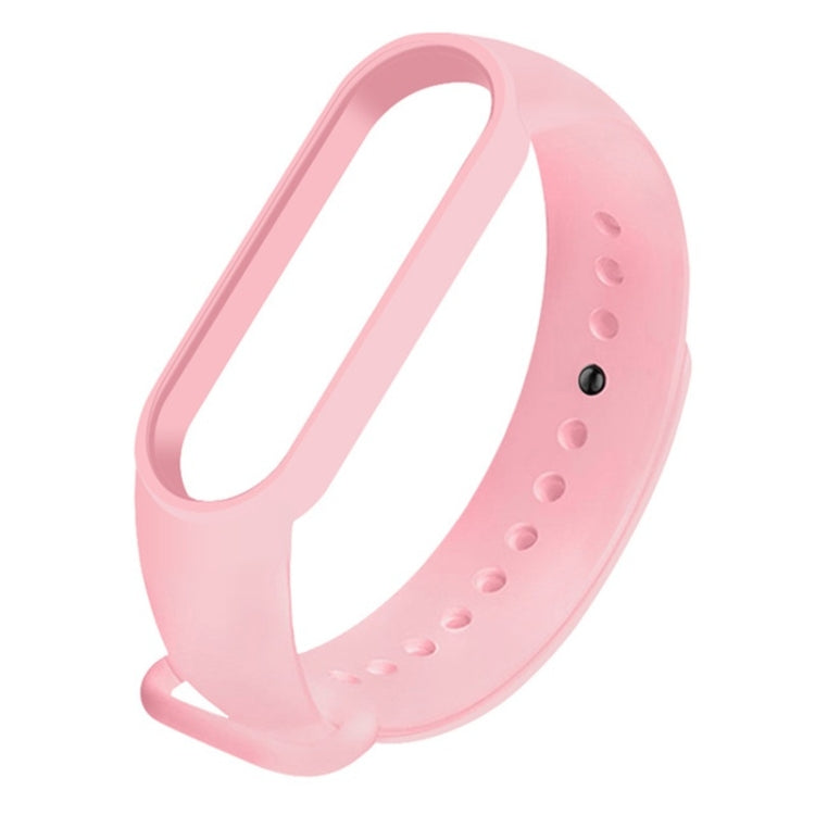 For Xiaomi Mi Band 6 (CA8856) Solid Color Silicone Watch Band(Pink) - Watch Bands by buy2fix | Online Shopping UK | buy2fix