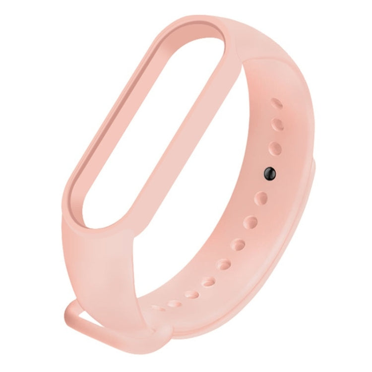 For Xiaomi Mi Band 6 (CA8856) Solid Color Silicone Watch Band(Pink Sand) - Watch Bands by buy2fix | Online Shopping UK | buy2fix
