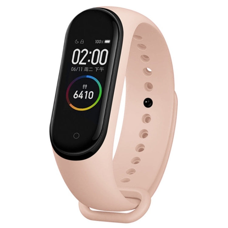 For Xiaomi Mi Band 6 (CA8856) Solid Color Silicone Watch Band(Pink Sand) - Watch Bands by buy2fix | Online Shopping UK | buy2fix
