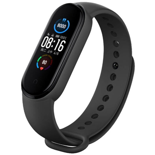 For Xiaomi Mi Band 6 (CA8856) Solid Color Silicone Watch Band(Black) - Watch Bands by buy2fix | Online Shopping UK | buy2fix