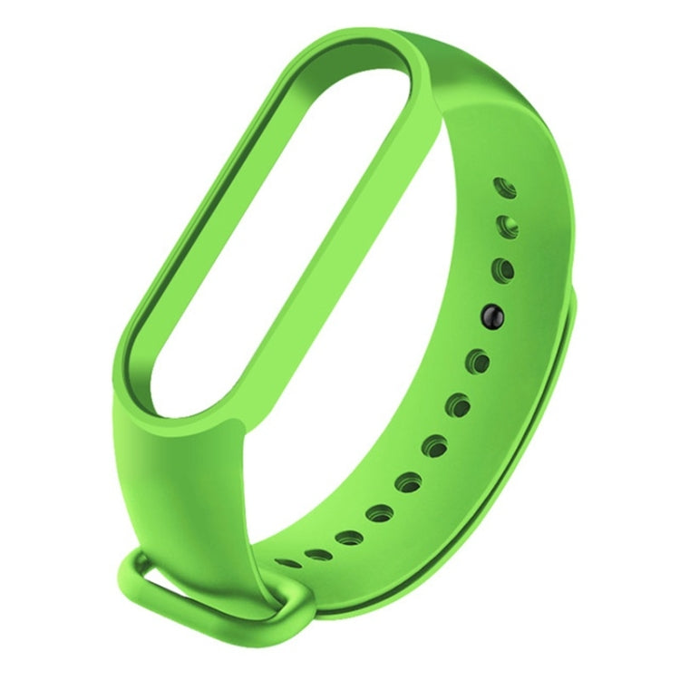 For Xiaomi Mi Band 6 (CA8856) Solid Color Silicone Watch Band(Green) - Watch Bands by buy2fix | Online Shopping UK | buy2fix