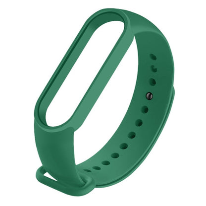 For Xiaomi Mi Band 6 (CA8856) Solid Color Silicone Watch Band(Dark Green) - Watch Bands by buy2fix | Online Shopping UK | buy2fix