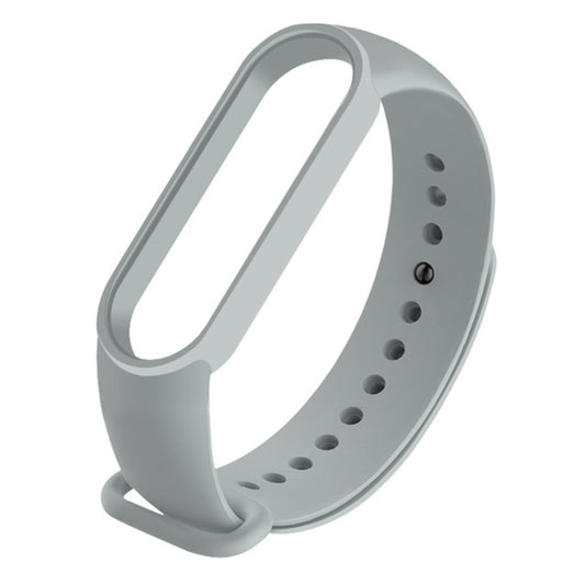 For Xiaomi Mi Band 6 (CA8856) Solid Color Silicone Watch Band(Light Grey) - Watch Bands by buy2fix | Online Shopping UK | buy2fix