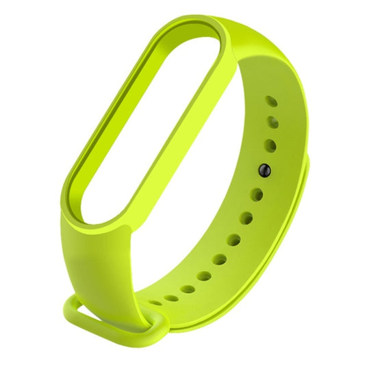 For Xiaomi Mi Band 6 (CA8856) Solid Color Silicone Watch Band(Lime Green) - Watch Bands by buy2fix | Online Shopping UK | buy2fix