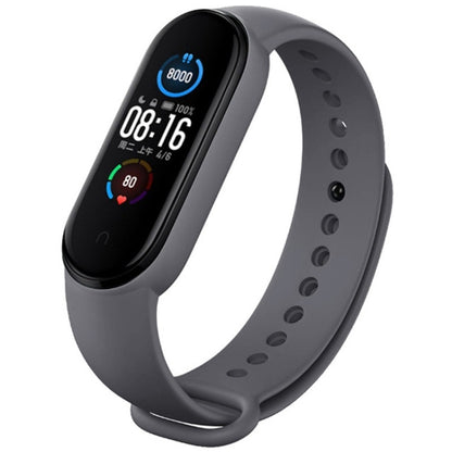 For Xiaomi Mi Band 6 (CA8856) Solid Color Silicone Watch Band(Dark Grey) - Watch Bands by buy2fix | Online Shopping UK | buy2fix