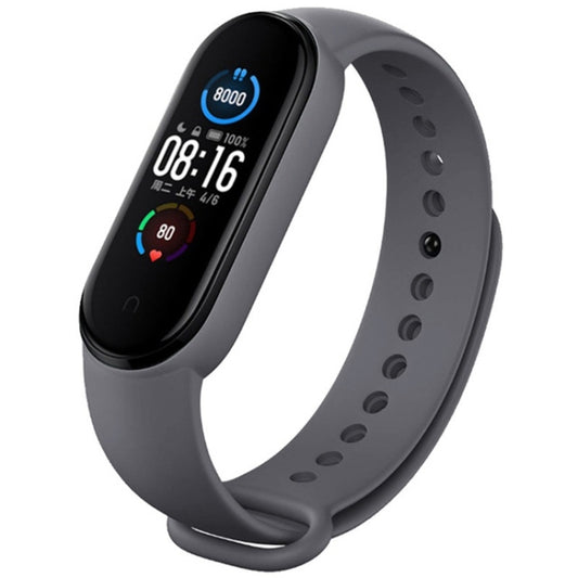 For Xiaomi Mi Band 6 (CA8856) Solid Color Silicone Watch Band(Dark Grey) - Watch Bands by buy2fix | Online Shopping UK | buy2fix