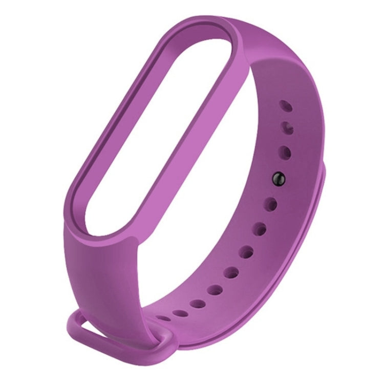 For Xiaomi Mi Band 6 (CA8856) Solid Color Silicone Watch Band(Dark Purple) - Watch Bands by buy2fix | Online Shopping UK | buy2fix