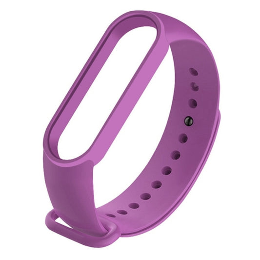 For Xiaomi Mi Band 6 (CA8856) Solid Color Silicone Watch Band(Dark Purple) - Watch Bands by buy2fix | Online Shopping UK | buy2fix