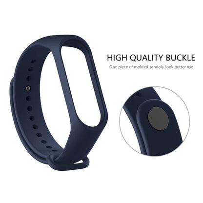 For Xiaomi Mi Band 6 (CA8856) Solid Color Silicone Watch Band(Black) - Watch Bands by buy2fix | Online Shopping UK | buy2fix