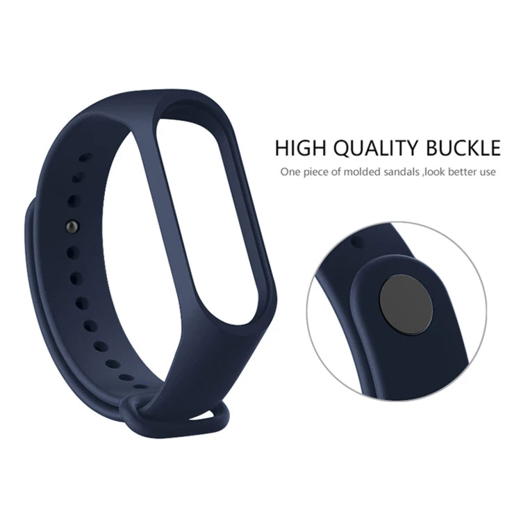 For Xiaomi Mi Band 6 (CA8856) Solid Color Silicone Watch Band(Dark Purple) - Watch Bands by buy2fix | Online Shopping UK | buy2fix