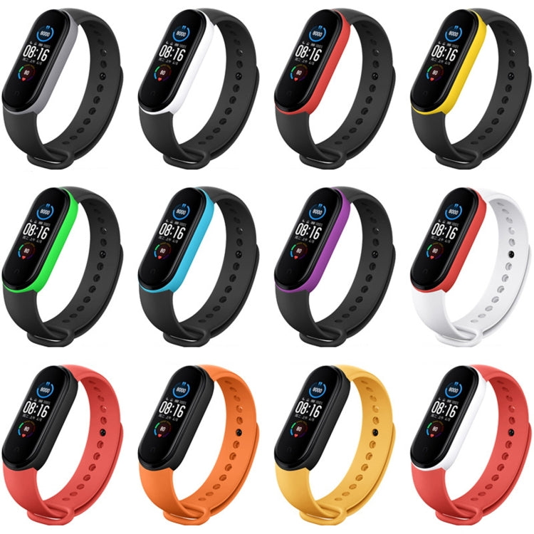 For Xiaomi Mi Band 6 (CA8856) Two-color Silicone Watch Band(Red+Black) - Watch Bands by buy2fix | Online Shopping UK | buy2fix
