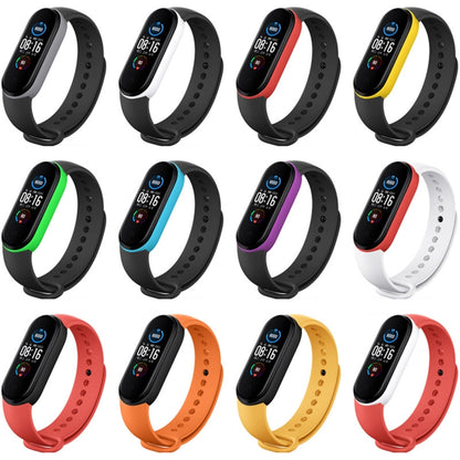 For Xiaomi Mi Band 6 (CA8856) Two-color Silicone Watch Band(Red+Black) - Watch Bands by buy2fix | Online Shopping UK | buy2fix