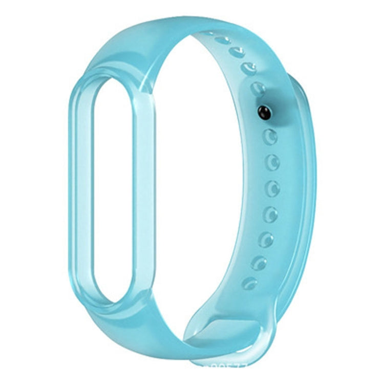 For Xiaomi Mi Band 6 (CA8856) Silicone Translucent Watch Band(Blue) - Watch Bands by buy2fix | Online Shopping UK | buy2fix