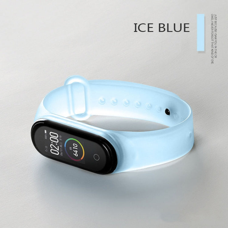 For Xiaomi Mi Band 6 (CA8856) Silicone Translucent Watch Band(Blue) - Watch Bands by buy2fix | Online Shopping UK | buy2fix