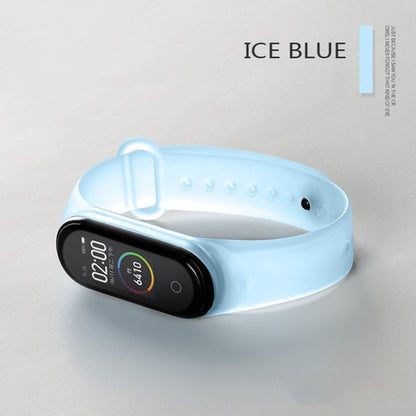 For Xiaomi Mi Band 6 (CA8856) Silicone Translucent Watch Band(Blue) - Watch Bands by buy2fix | Online Shopping UK | buy2fix