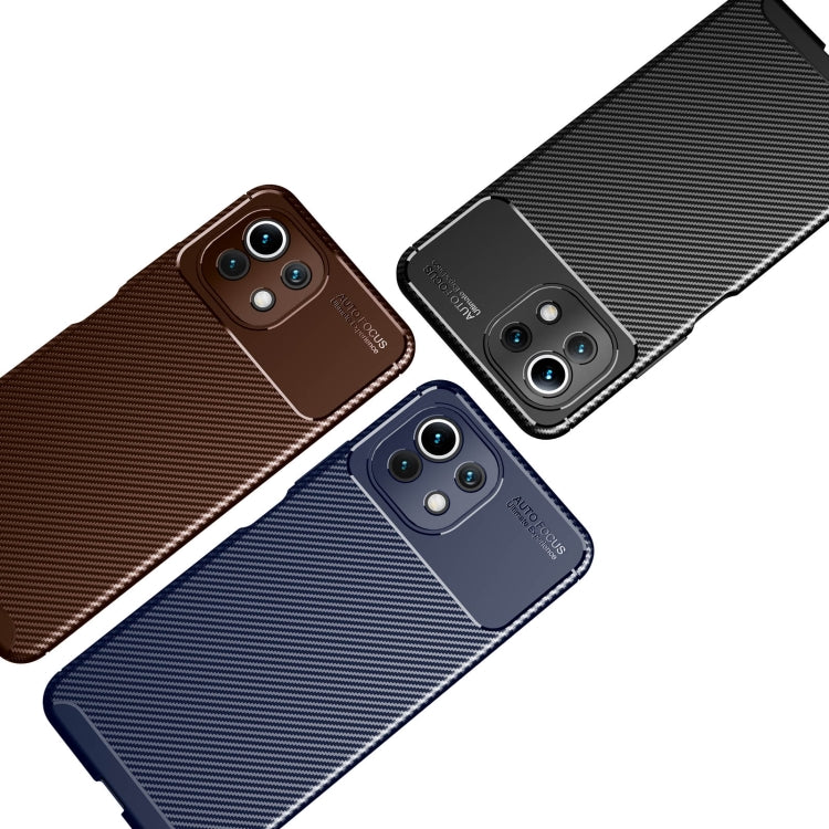For Xiaomi Mi 11 Lite Carbon Fiber Texture Shockproof TPU Case(Black) - Xiaomi Cases by buy2fix | Online Shopping UK | buy2fix