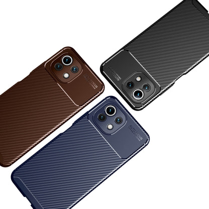 For Xiaomi Mi 11 Lite Carbon Fiber Texture Shockproof TPU Case(Black) - Xiaomi Cases by buy2fix | Online Shopping UK | buy2fix