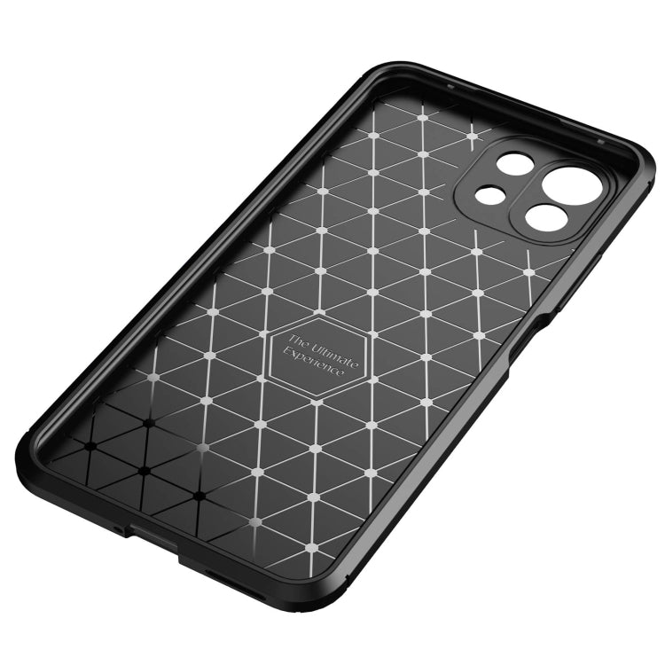 For Xiaomi Mi 11 Lite Carbon Fiber Texture Shockproof TPU Case(Blue) - Xiaomi Cases by buy2fix | Online Shopping UK | buy2fix