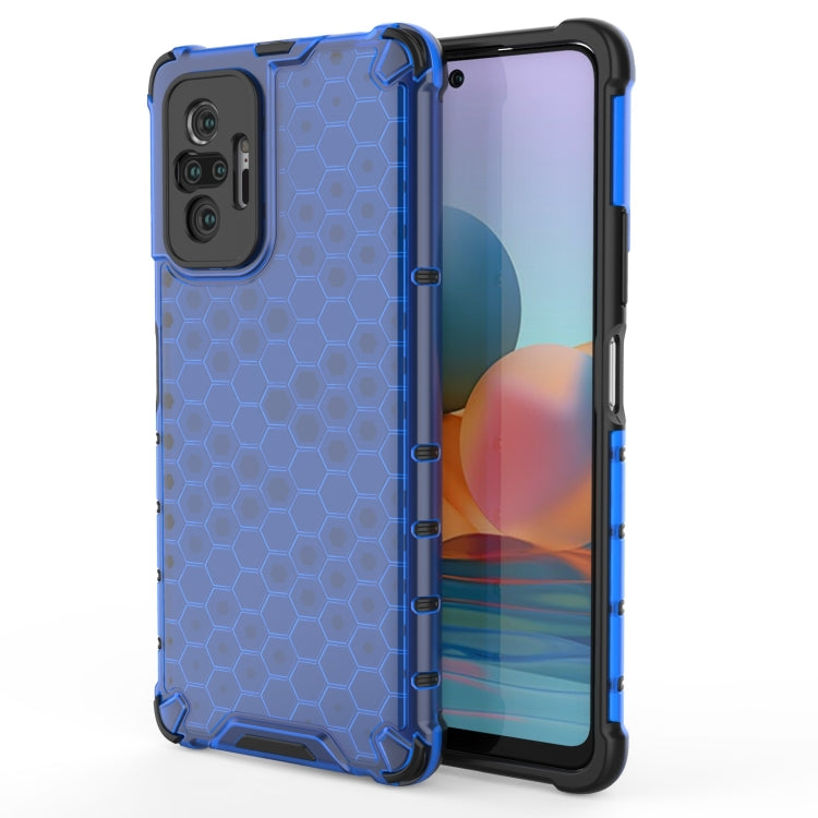 For Xiaomi Redmi Note 10 Pro Shockproof Honeycomb PC + TPU Case(Blue) by buy2fix