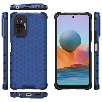 For Xiaomi Redmi Note 10 Pro Shockproof Honeycomb PC + TPU Case(Blue) by buy2fix
