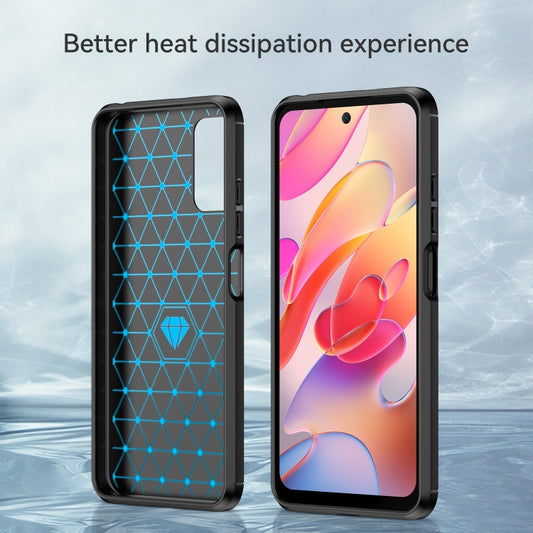 For Xiaomi Redmi Note 10 5G Brushed Texture Carbon Fiber TPU Case(Black) - Xiaomi Cases by buy2fix | Online Shopping UK | buy2fix