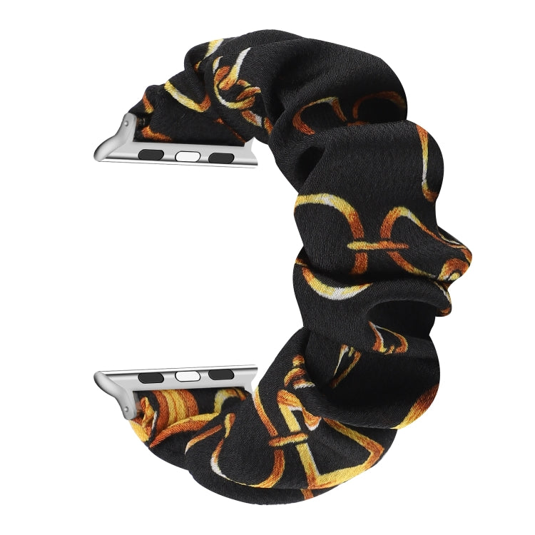 Fabric Hair Ring Watch Band For Apple Watch Ultra 49mm&Watch Ultra 2 49mm / Series 9&8&7 45mm / SE 3&SE 2&6&SE&5&4 44mm / 3&2&1 42mm(1) by buy2fix