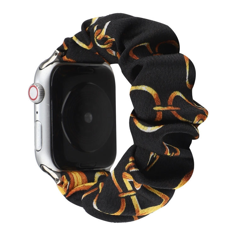 Fabric Hair Ring Watch Band For Apple Watch Ultra 49mm&Watch Ultra 2 49mm / Series 9&8&7 45mm / SE 3&SE 2&6&SE&5&4 44mm / 3&2&1 42mm(1) by buy2fix