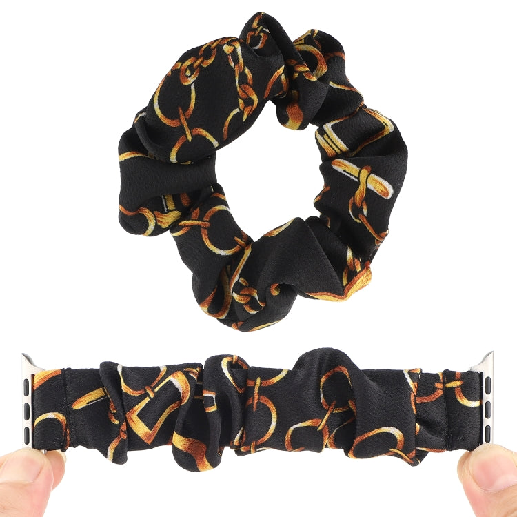 Fabric Hair Ring Watch Band For Apple Watch Ultra 49mm&Watch Ultra 2 49mm / Series 9&8&7 45mm / SE 3&SE 2&6&SE&5&4 44mm / 3&2&1 42mm(1) by buy2fix