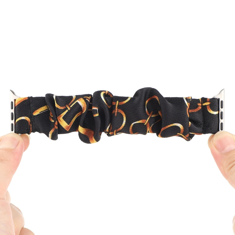 Fabric Hair Ring Watch Band For Apple Watch Ultra 49mm&Watch Ultra 2 49mm / Series 9&8&7 45mm / SE 3&SE 2&6&SE&5&4 44mm / 3&2&1 42mm(1) by buy2fix