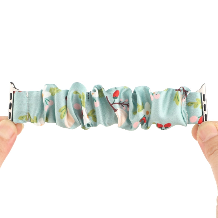 Fabric Hair Ring Watch Band For Apple Watch Ultra 49mm&Watch Ultra 2 49mm / Series 9&8&7 45mm / SE 3&SE 2&6&SE&5&4 44mm / 3&2&1 42mm(4) by buy2fix