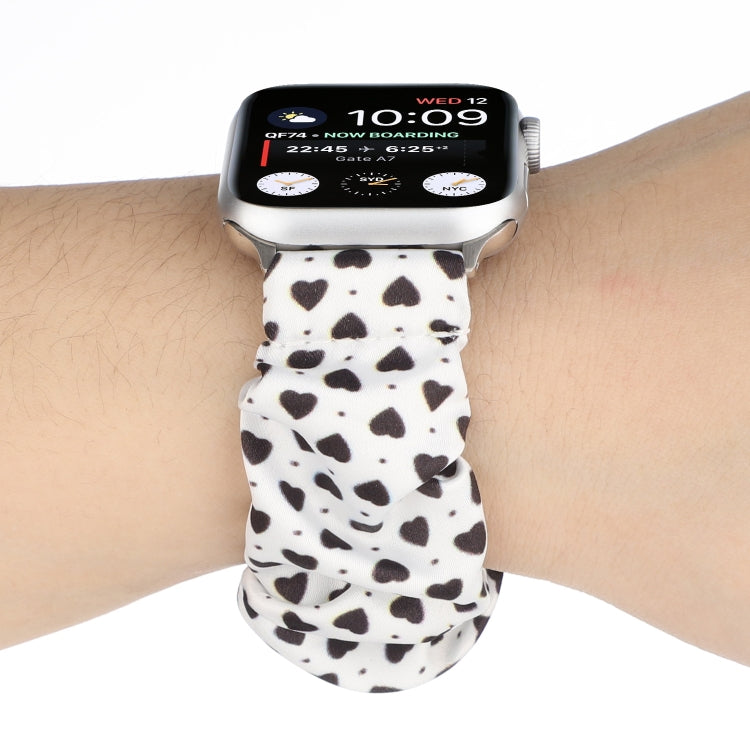 Fabric Hair Ring Watch Band For Apple Watch Ultra 49mm&Watch Ultra 2 49mm / Series 9&8&7 45mm / SE 3&SE 2&6&SE&5&4 44mm / 3&2&1 42mm(5) by buy2fix