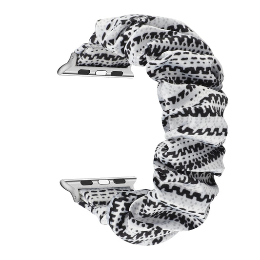 Fabric Hair Ring Watch Band For Apple Watch Ultra 49mm&Watch Ultra 2 49mm / Series 9&8&7 45mm / SE 3&SE 2&6&SE&5&4 44mm / 3&2&1 42mm(8) by buy2fix