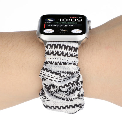 Fabric Hair Ring Watch Band For Apple Watch Ultra 49mm&Watch Ultra 2 49mm / Series 9&8&7 45mm / SE 3&SE 2&6&SE&5&4 44mm / 3&2&1 42mm(8) by buy2fix