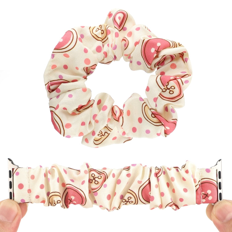 Fabric Hair Ring Watch Band For Apple Watch Ultra 49mm&Watch Ultra 2 49mm / Series 9&8&7 45mm / SE 3&SE 2&6&SE&5&4 44mm / 3&2&1 42mm(9) by buy2fix