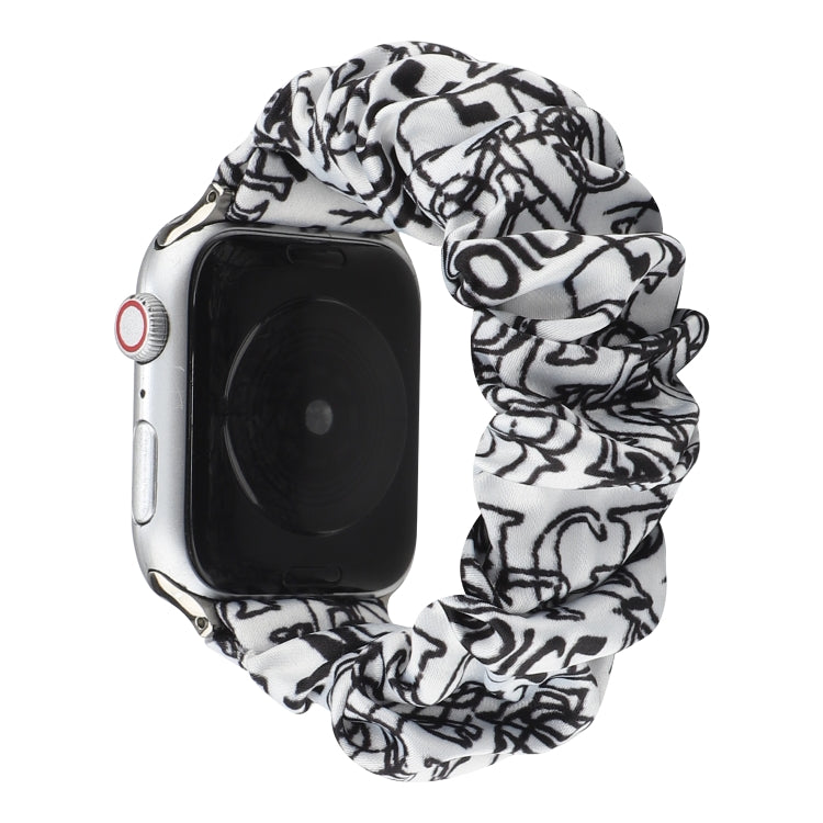 Fabric Hair Ring Watch Band For Apple Watch Ultra 49mm&Watch Ultra 2 49mm / Series 9&8&7 45mm / SE 3&SE 2&6&SE&5&4 44mm / 3&2&1 42mm(11) by buy2fix