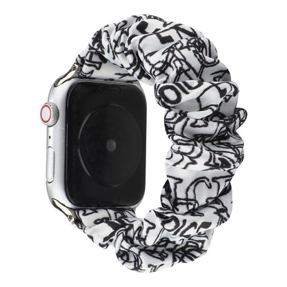 Fabric Hair Ring Watch Band For Apple Watch Ultra 49mm&Watch Ultra 2 49mm / Series 9&8&7 45mm / SE 3&SE 2&6&SE&5&4 44mm / 3&2&1 42mm(11) by buy2fix