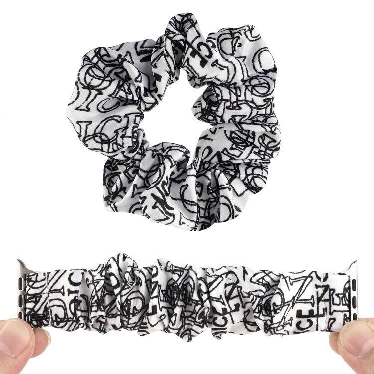 Fabric Hair Ring Watch Band For Apple Watch Ultra 49mm&Watch Ultra 2 49mm / Series 9&8&7 45mm / SE 3&SE 2&6&SE&5&4 44mm / 3&2&1 42mm(11) by buy2fix