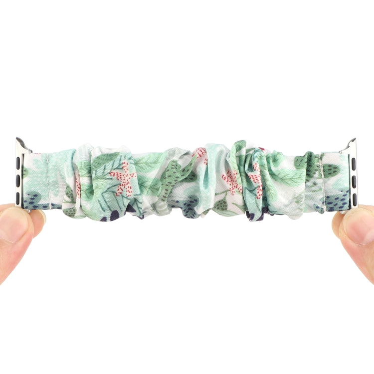 Fabric Hair Ring Watch Band For Apple Watch Ultra 49mm&Watch Ultra 2 49mm / Series 9&8&7 45mm / SE 3&SE 2&6&SE&5&4 44mm / 3&2&1 42mm(12) by buy2fix