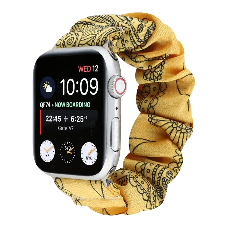 Fabric Hair Ring Watch Band For Apple Watch Series 9&8&7 41mm / SE 3&SE 2&6&SE&5&4 40mm / 3&2&1 38mm(2) by buy2fix