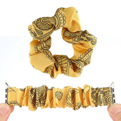 Fabric Hair Ring Watch Band For Apple Watch Series 9&8&7 41mm / SE 3&SE 2&6&SE&5&4 40mm / 3&2&1 38mm(2) by buy2fix