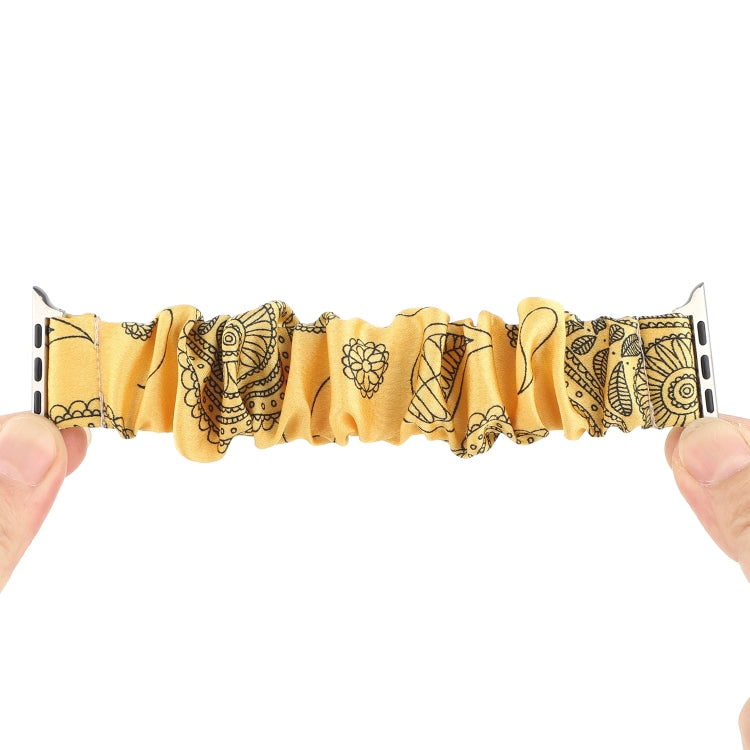 Fabric Hair Ring Watch Band For Apple Watch Series 9&8&7 41mm / SE 3&SE 2&6&SE&5&4 40mm / 3&2&1 38mm(2) by buy2fix