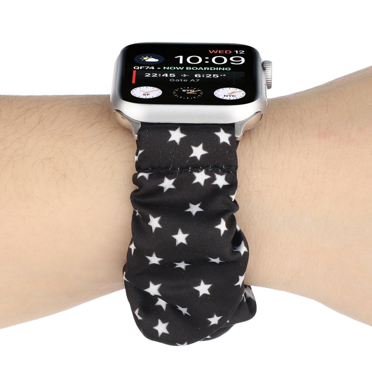 Fabric Hair Ring Watch Band For Apple Watch Series 9&8&7 41mm / SE 3&SE 2&6&SE&5&4 40mm / 3&2&1 38mm(3) by buy2fix