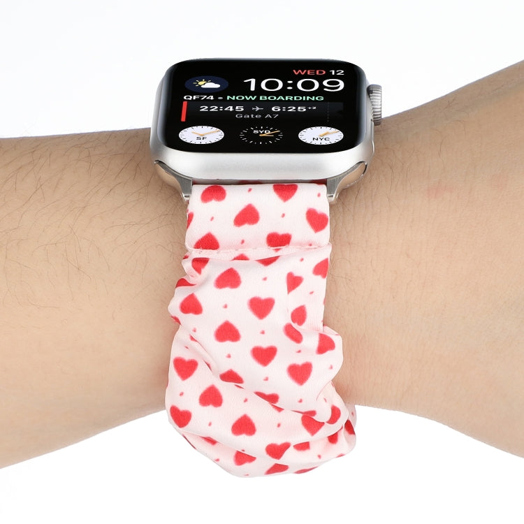 Fabric Hair Ring Watch Band For Apple Watch Series 9&8&7 41mm / SE 3&SE 2&6&SE&5&4 40mm / 3&2&1 38mm(7) by buy2fix