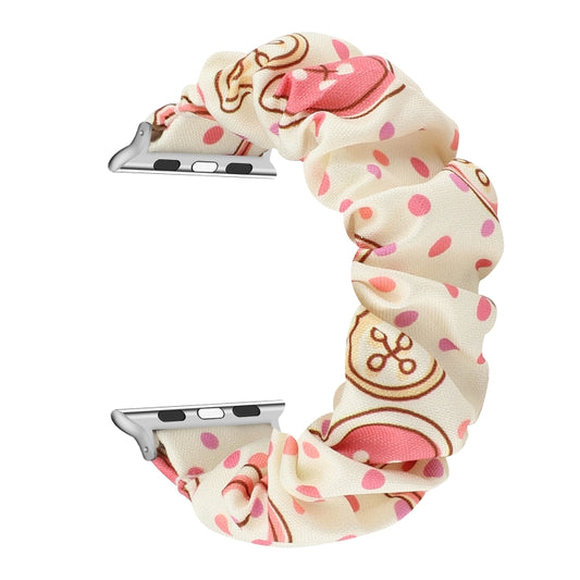 Fabric Hair Ring Watch Band For Apple Watch Series 9&8&7 41mm / SE 3&SE 2&6&SE&5&4 40mm / 3&2&1 38mm(9) by buy2fix