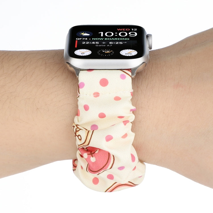 Fabric Hair Ring Watch Band For Apple Watch Series 9&8&7 41mm / SE 3&SE 2&6&SE&5&4 40mm / 3&2&1 38mm(9) by buy2fix