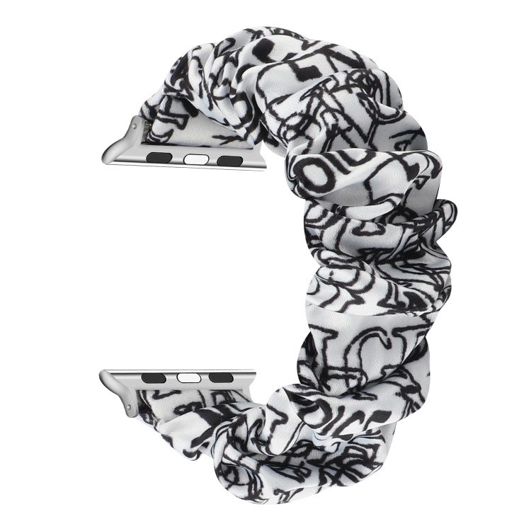 Fabric Hair Ring Watch Band For Apple Watch Series 9&8&7 41mm / SE 3&SE 2&6&SE&5&4 40mm / 3&2&1 38mm(11) by buy2fix